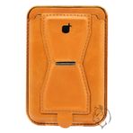 Uruchi Mag-Safe Cüzdan – iPhone 12/13/14/15/16 Serileri için Manyetik Kartlık, Güçlü Mıknatıs, RFID Koruma, Premium Deri, 3 Kart Kapasiteli, Şık & Hafif Tasarım (Turuncu Pro 2, Modern)