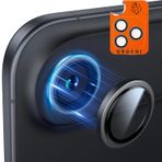 URUCHI Premium Safir Kamera Lens Koruyucu iPhone 17 Pro / 17 Pro Max, Havacılık Sınıfı Alüminyum Çerçeve, Ultra HD Netlik, Çizilmeye Karşı Üstün Koruma (Space Black, iPhone 17 Air)