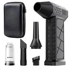 URUCHI X3 2026 Şarjlı Hava Üfleyici & Vakum – Gerçek 130000 RPM, 8000mAh Batarya, 3 Kademeli Turbo Toz Üfleyici ve Çekici, Bilgisayar, Klavye, Ev, Araç ve Dış Mekan Kullanımı, Çantalı