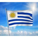 Uruguay Bayrağı Premium Raşel Kumaş 100X150 cm