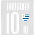 Uruguay BR10 W ütü yaması, 10 numara armalı, ütü veya transfer presi için armalı, ütü ve transfer baskı için 4'lü paket