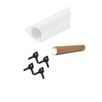Ürün Çekim Fotoğraf Stüdyo Fonu Beyaz 150 x 100 Cm - Özel Karton Tüp Ruloda + 4 MANDAL