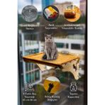 URZ Cama Asılan Yapışan Vantuzlu Kedi Yatağı Yıkanabilir 5 Renk 2 Boy - 45 x 30 cm - Hardal
