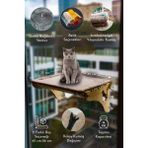URZ Cama Asılan Yapışan Vantuzlu Kedi Yatağı Yıkanabilir 5 Renk 2 Boy Battaniye Seçenekli - 45 x 30 cm - Krem