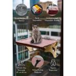 URZ Cama Asılan Yapışan Vantuzlu Kedi Yatağı Yıkanabilir 5 Renk 2 Boy Battaniye Seçenekli - 45 x 30 cm - Pudra