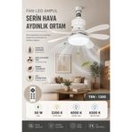 urzsmell 50w 6 kanatlı tavan vantilatör led ışıklı uzaktan kumandalı