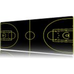 Urzuva Basketbol Sahası 70X30 3mm Kalınlık Premium Gaming Oyuncu Mousepad, Xxl Mouse Pad - Çok Renkli