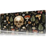 Urzuva Botanic Bones 70X30 3mm Kalınlık Premium Gaming Oyuncu Mousepad, Anti Slip Xxl Mouse Pad - Çok Renkli