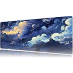 Urzuva Celestial Night 70X30 3mm Kalınlık Premium Gaming Oyuncu Mousepad, Anti Slip Xxl Mouse Pad - Çok Renkli
