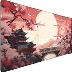 Urzuva Crimson Temple 70X30 3mm Kalınlık Premium Gaming Oyuncu Mousepad, Anti Slip Xxl Mouse Pad - Çok Renkli