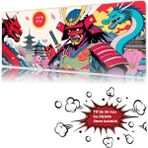 Urzuva Demon Of The Rising Sun 90X40 4mm Kalınlık Premium Gaming Oyuncu Mousepad, Anti Slip Xxl Mouse Pad - Açık Kırmızı