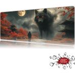 Urzuva Eclipse Wolf 90X40 4mm Kalınlık Premium Gaming Oyuncu Mousepad, Anti Slip Xxl Mouse Pad - Çok Renkli