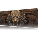 Urzuva Fenrir’s Wrath 70X30 3mm Kalınlık Premium Gaming Oyuncu Mousepad, Anti Slip Xxl Mouse Pad - Çok Renkli