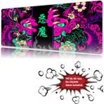 Urzuva Hands Of The Oni Pink 90X40 4mm Kalınlık Premium Gaming Oyuncu Mousepad, Anti Slip Xxl Mouse Pad - Çok Renkli