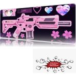 Urzuva Kawaii Kill 90X40 4mm Kalınlık Premium Gaming Oyuncu Mousepad, Anti Slip Xxl Mouse Pad - Çok Renkli