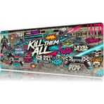 Urzuva Kill Them All 70X30 3mm Kalınlık Premium Gaming Oyuncu Mousepad, Anti Slip Xxl Mouse Pad - Çok Renkli