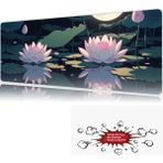 Urzuva Moon Lotus 90X40 4mm Kalınlık Premium Gaming Oyuncu Mousepad, Anti Slip Xxl Mouse Pad - Çok Renkli