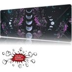 Urzuva Night Flora 90X40 4mm Kalınlık Premium Gaming Oyuncu Mousepad, Anti Slip Xxl Mouse Pad - Çok Renkli
