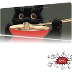 Urzuva Noodle Cat 90X40 4mm Kalınlık Premium Gaming Oyuncu Mousepad, Anti Slip Xxl Mouse Pad - Çok Renkli
