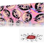 Urzuva Pink Attitude 90X40 4mm Kalınlık Premium Gaming Oyuncu Mousepad, Anti Slip Xxl Mouse Pad - Çok Renkli