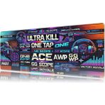 Urzuva Pixel Warfare 70X30 3mm Kalınlık Premium Gaming Oyuncu Mousepad, Anti Slip Xxl Mouse Pad - Çok Renkli