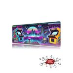 urzuva Retroverse 2080 90x40 4MM Kalınlık Premium Gaming oyuncu mousepad, Anti Slip XXL mouse pad