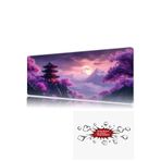 urzuva Sakura Moonrise 90x40 4MM Kalınlık Premium Gaming oyuncu mousepad, Anti Slip XXL mouse pad