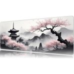 Urzuva Sakura Serenity 70X30 3mm Kalınlık Premium Gaming Oyuncu Mousepad, Anti Slip Xxl Mouse Pad - Çok Renkli