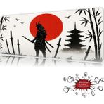 Urzuva Spirit Of The Samurai 90X40 4mm Kalınlık Premium Gaming Oyuncu Mousepad, Anti Slip Xxl Mouse Pad - Çok Renkli