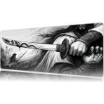Urzuva Steel Of The Dragon 70X30 3mm Kalınlık Premium Gaming Oyuncu Mousepad, Anti Slip Xxl Mouse Pad - Çok Renkli