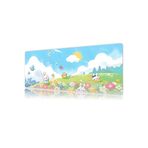 urzuva Sunny Bunny Meadow 70X30 3MM Kalınlık Premium Gaming oyuncu mousepad, Anti Slip XXL mouse pad