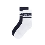 Us Polo Assn NASSALKIDS VR013 2'li Beyaz Erkek Çocuk Soket Çorap