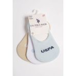 Us Polo Erkek Bebek Babet Çorap Mavibejbeyaz USB2601-C-V2 - Mavi - Bej - Beyaz