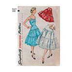 US8456R5 1950'LER Moda Kadın Slip ve Jüpon Dikiş Desenleri, Bedenler 14-22 - Standart