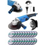 Usa 1500 Watt Bakır Sargı Devir Ayarlı 115-125 mm Avuç Içi Spiral Taşlama Makinası 20 Taş Hediyeli