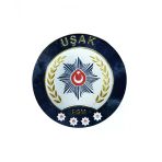 Uşak Polis Kol Arması 3D Plastik Tpu, Yeni Tip, Cırtlı, Standart Ölçü, 1.Sınıf Kalite