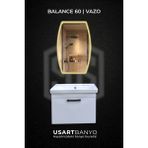 Usart Balance 60 cm Banyo Dolabı + Reflectus Vazo Günışığı LED Ayna 80 x 50 cm - Beyaz