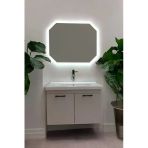 Usart New 80 Nardo Gri Soft Dokulu Kadife Yüzey Banyo Dolabı Takimi Demonte