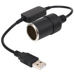 USB 2.0 5V 2A'dan 12V 0.8A'ya Araç Çakmak Fişi Dişi Çevirici Adaptör