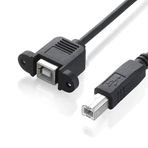 USB 2.0 B tipi Erkek B tipi Dişi Yazıcı Uzatma Kablosu Panel Tipi 50 cm