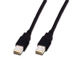 Usb 2.0 Bağlantı Kablosu, Usb A Erkek -Usb A Erkek, 1 Metre, Awg 30, Usb 2.0 Uyumlu, Siyah Renk