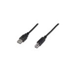 USB 2.0 Bağlantı Kablosu, USB A Erkek - USB B Erkek, 1 metre, AWG 28, UL, siyah renk