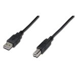 USB 2.0 Bağlantı Kablosu, USB A Erkek - USB B Erkek, 3 metre, AWG 28, UL, siyah renk