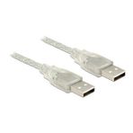 USB 2.0 Kablo Erkek - Erkek - 50 cm - Şeffaf