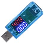 USB 2.0 Multimetre Test Cihazı, SMAT Teknolojisi USB Wattmetre, Gerilim Algılama Için Güç Ölçüm Akım Testi (BLUE)
