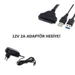 USB 3.0 2.5 3.5 İnç Sata SSD HDD Hard Disk Çevirici Adaptör Kablo