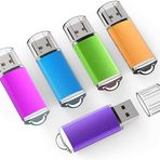 USB 3.0 Flash Sürücü K&ZZ 5'li Paket 64 GB Flash Sürücü 3.0 64 GB Thumb Sürücüler 64G Bellek Çubuğu Veri Sürücüsü Flash Stick U Disk, Çok Renkli