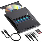 USB 3.0 Harici External CD DVD Okuyucu Yazıcı LED USB Hub Tf Sd Kart Okuyucu Çoğaltıcı