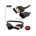 Usb 3.1 Type-C Dişi To Usb 3.0 Erkek Kablo - 20 Cm