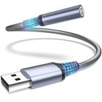 USB - 3,5 mm Jak Ses Adaptörü, USB'den Ses Aux Kablosuna Harici Stereo Ses Kartı, USB'den 3,5 mm'ye TRRS Dişi Kulaklık, PS4/PS5/Kulaklık/Mac/Linux/PC Windows/Dizüstü Bilgisayar/Masaüstü